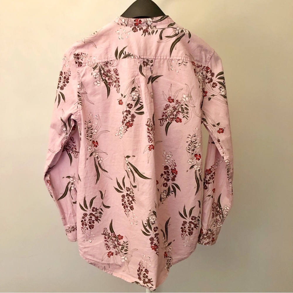 Joe Fresh Boho Cottagecore Pink Floral Pattern Artsy Button Down Shirt Blouse. - Picture 4 of 13
